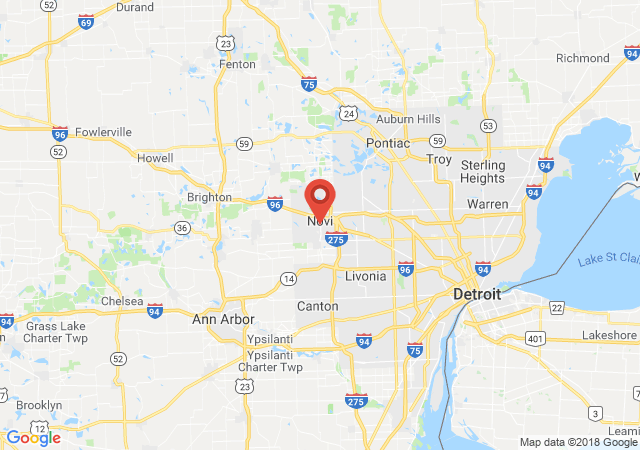 Google map image of 24875 Novi Rd, Novi, Michigan 48376